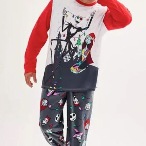 ๐ 3x $25 Clearance NWT Men's Nightmare Before Christmas PJs Lounge Jammies Set - Picture 1 of 8